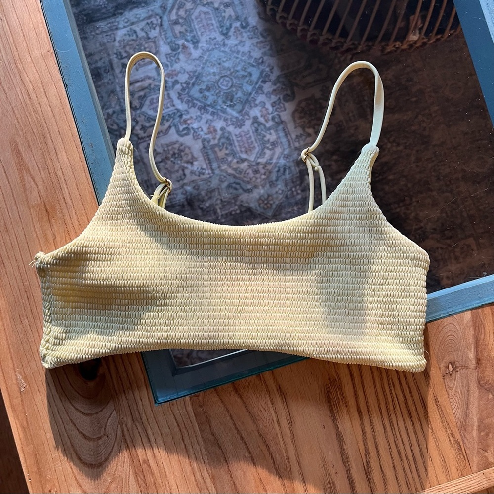Yellow Ribbed Cyn & Luca bikini Top
